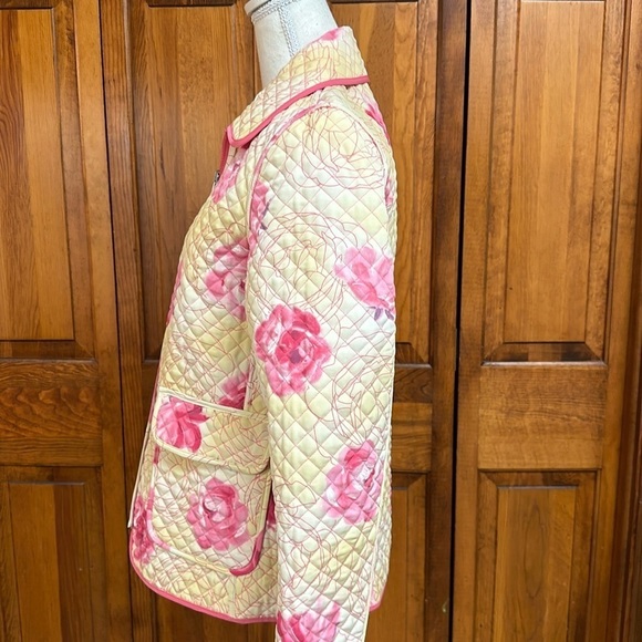 Esprit Outerwear Reversible Spring Zippered Quilted Jacket Floral Small NWOT - Picture 3 of 11